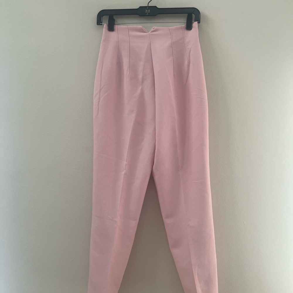 Zara woman’s pink high waisted trousers pants - Picture 9 of 12
